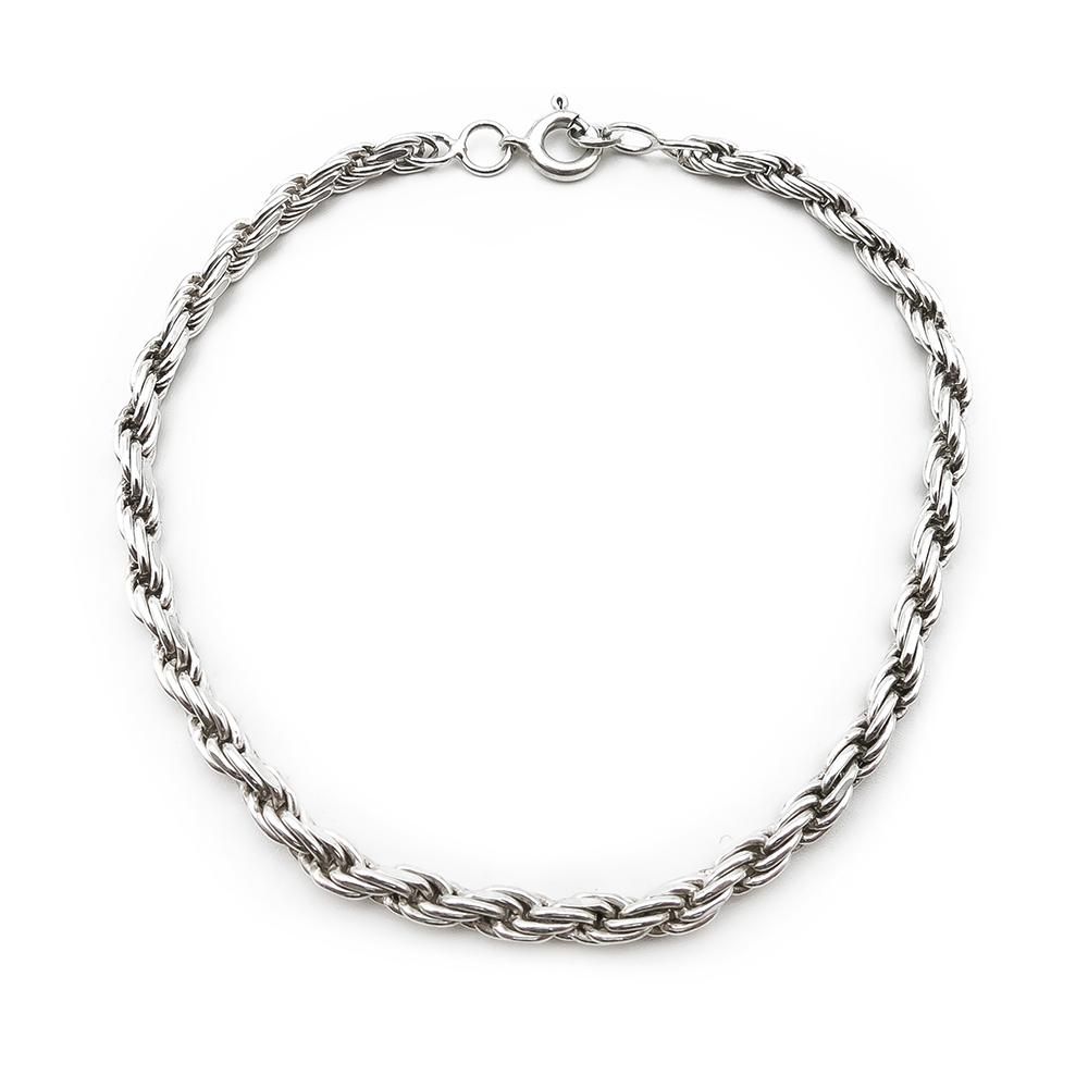 Hopeinen ranneketju 18cm lev.3mm #0