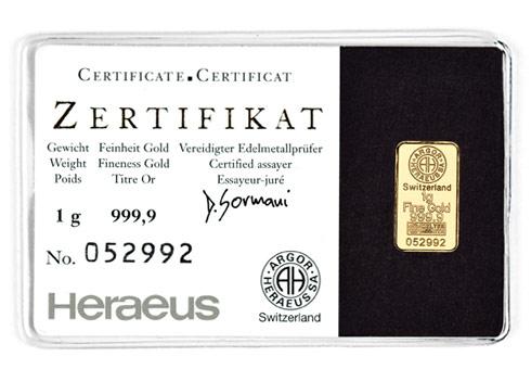 1g sijotuslaatta Heraeus 999,9 058916 #0