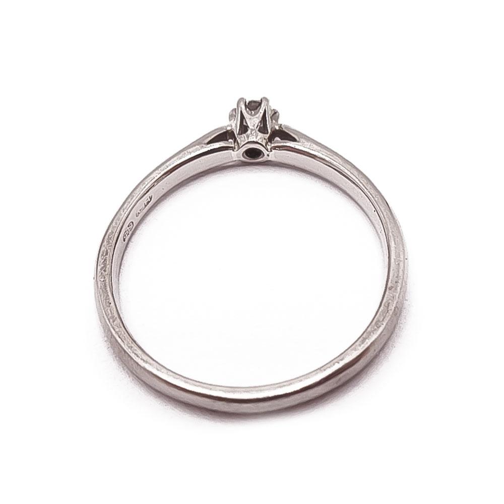 Valkokultainen timanttisormus 0,05ct 16,5mm #2