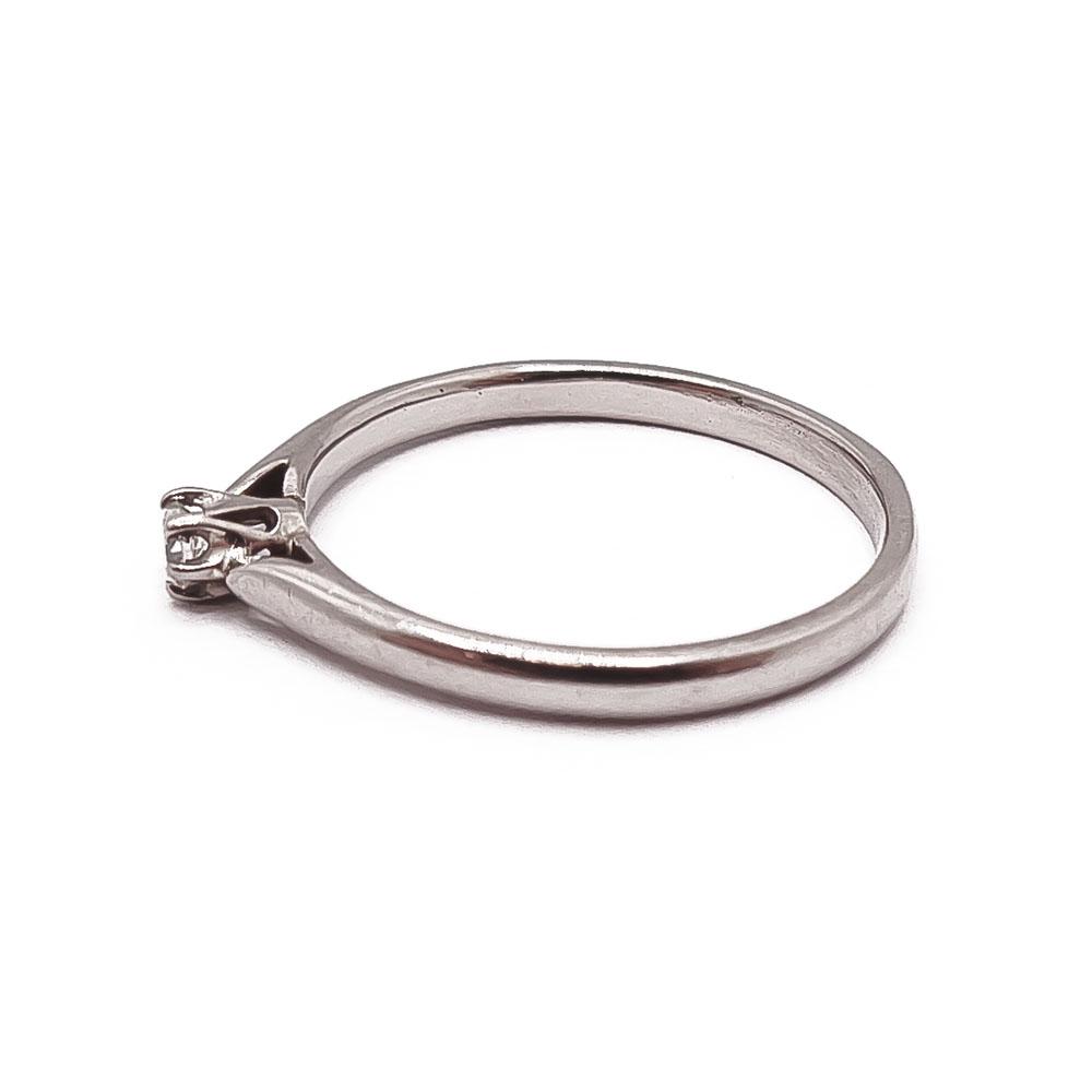 Valkokultainen timanttisormus 0,05ct 16,5mm #3