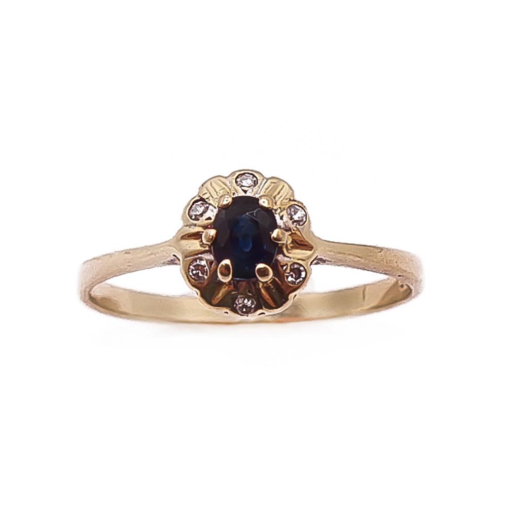 Kultainen Dianasormus 0,03ct 16,5mm #1