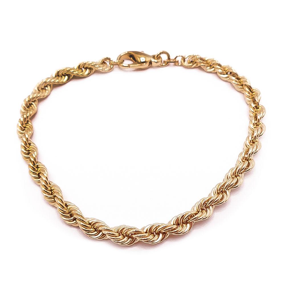 Kultainen cordell-ranneketju 18,5cm #0