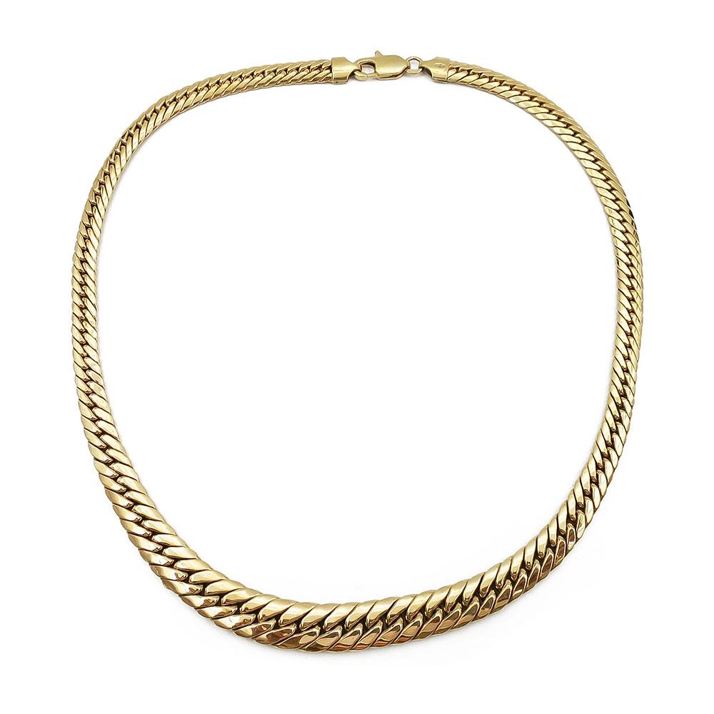 5-9mm Levenevä litistetty panssarikaulaketju 40cm #0