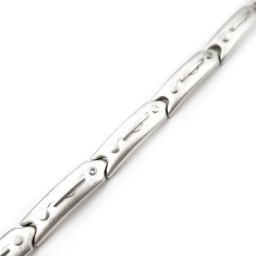 Palkki ranneketju kirkkaalla kivellä 17,5cm #1