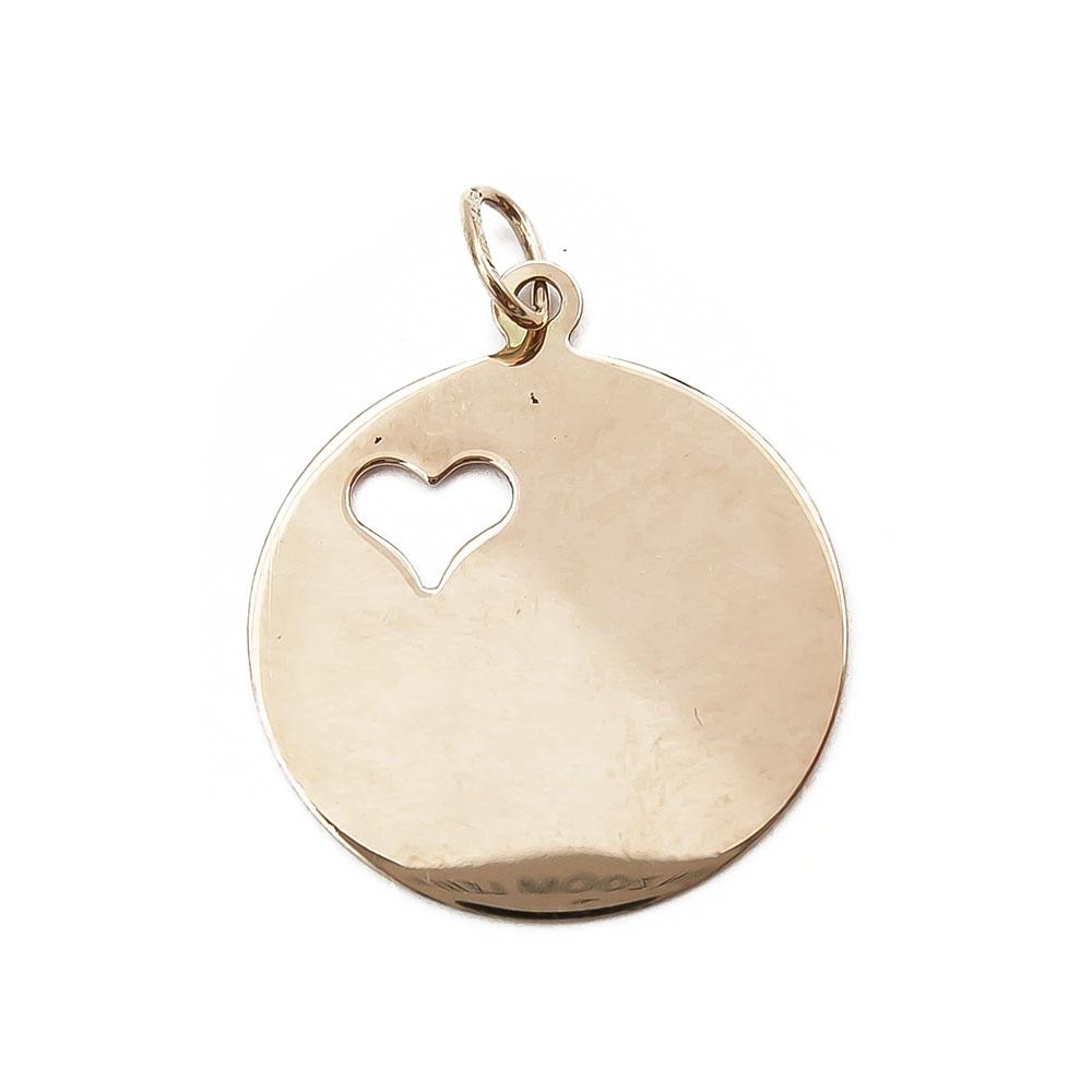 Pyöreä sydänlaattariipus #0