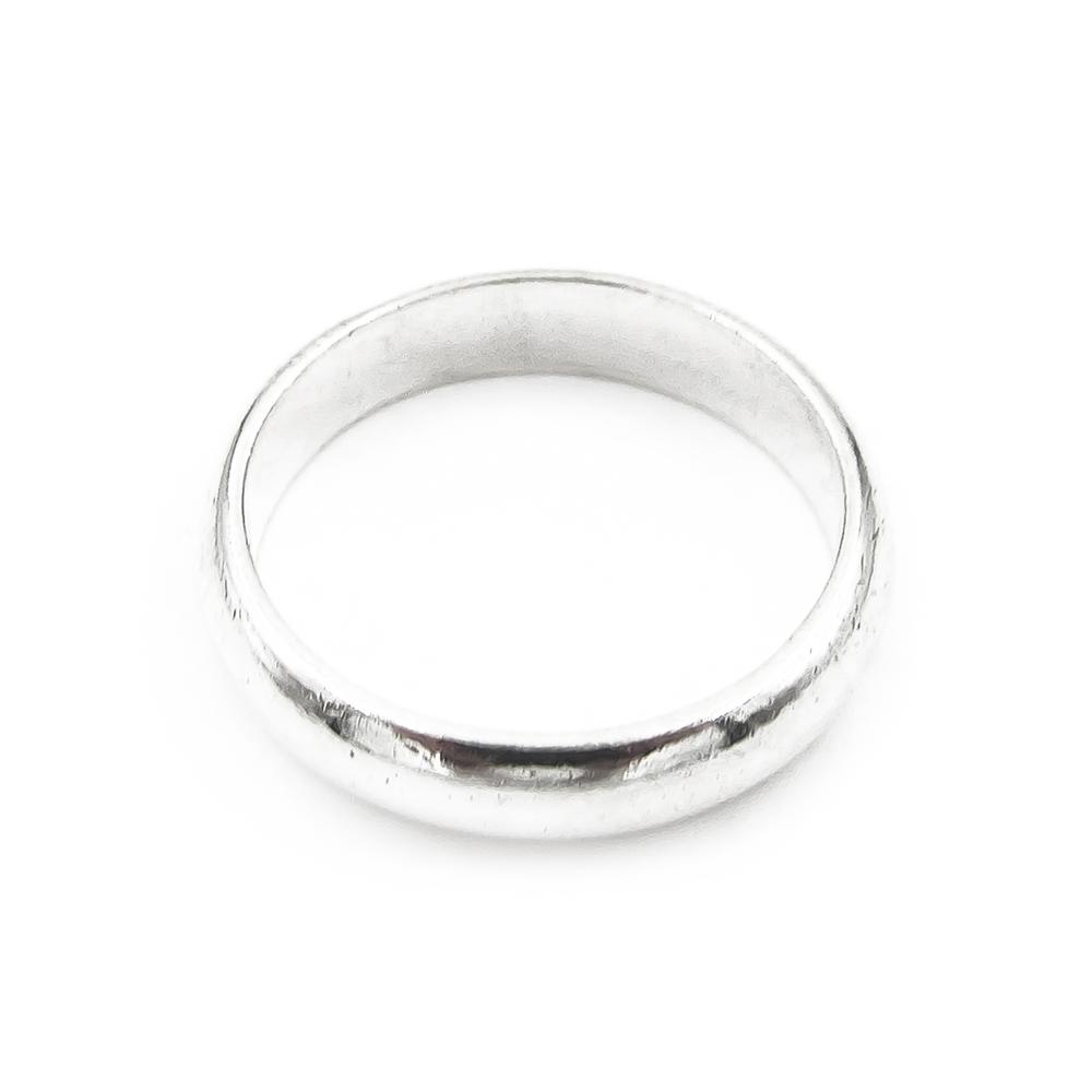 Puolipyöreä sileä hopeasormus halk.15.5mm lev.3mm #1