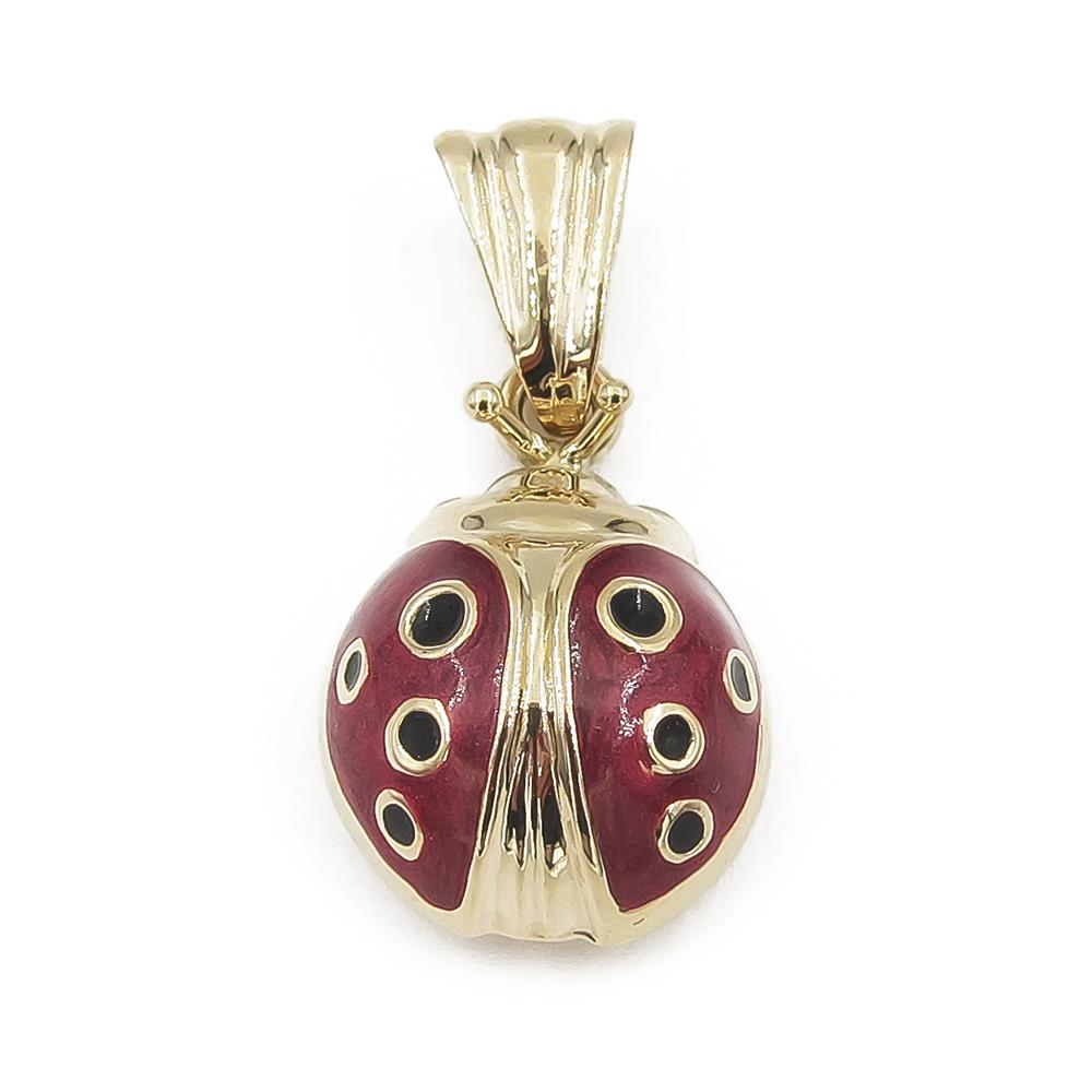 18k Kultainen leppäkerttu riipus #0