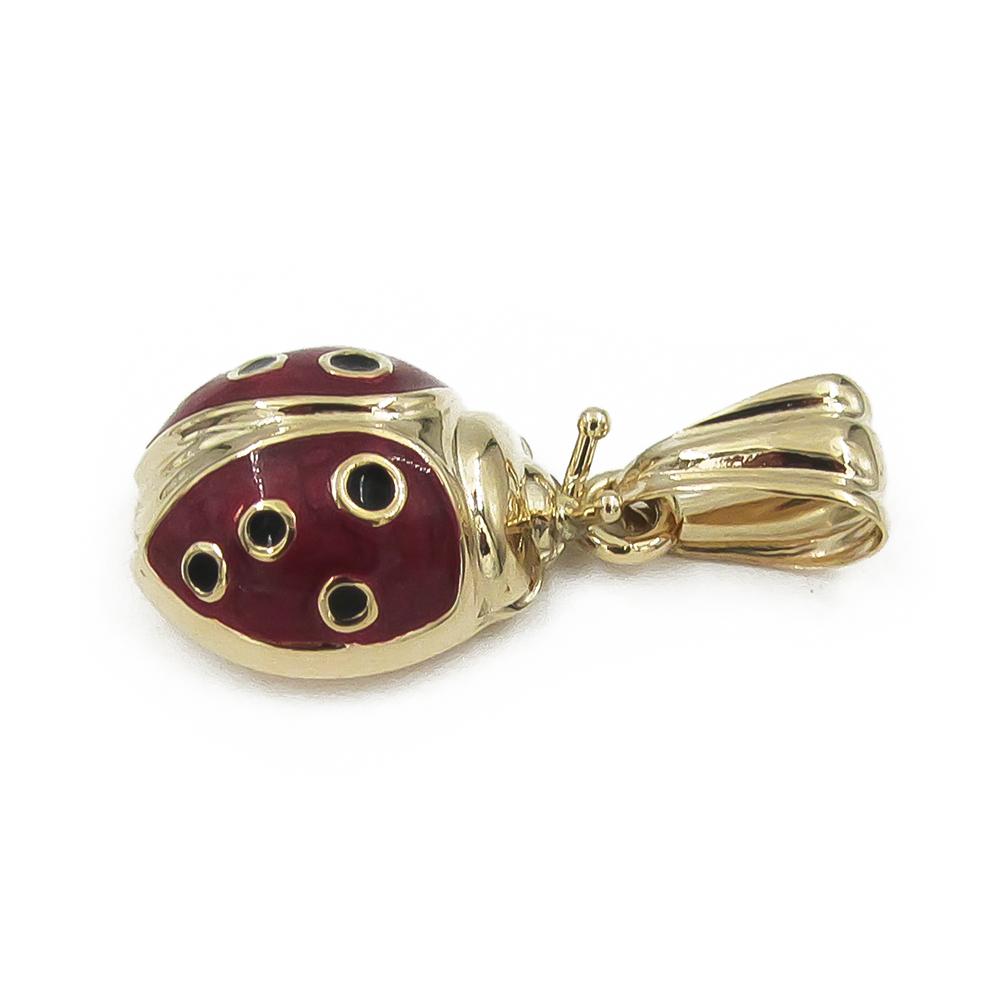 18k Kultainen leppäkerttu riipus #2