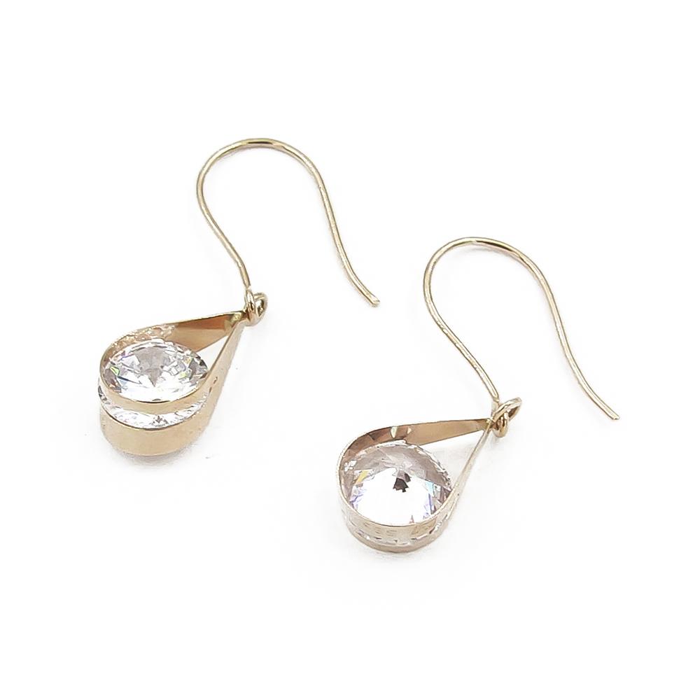 Kultaiset Koukkukorvakorut zirkoniat #0