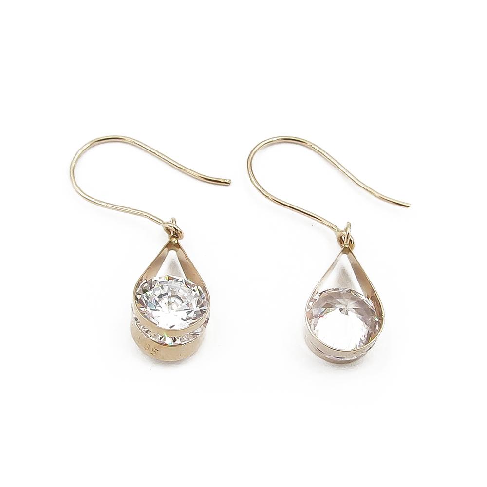 Kultaiset Koukkukorvakorut zirkoniat #1