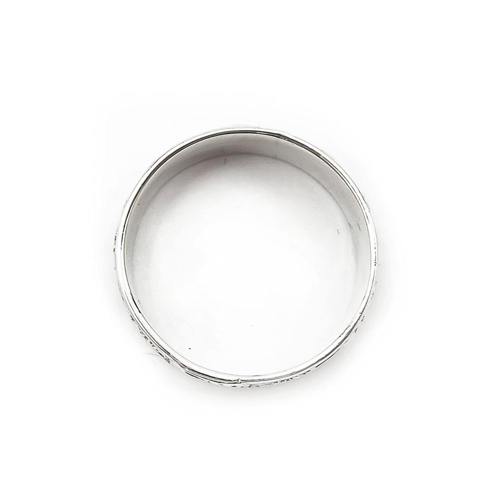 Kuvioitu hopeasormus 19mm #2