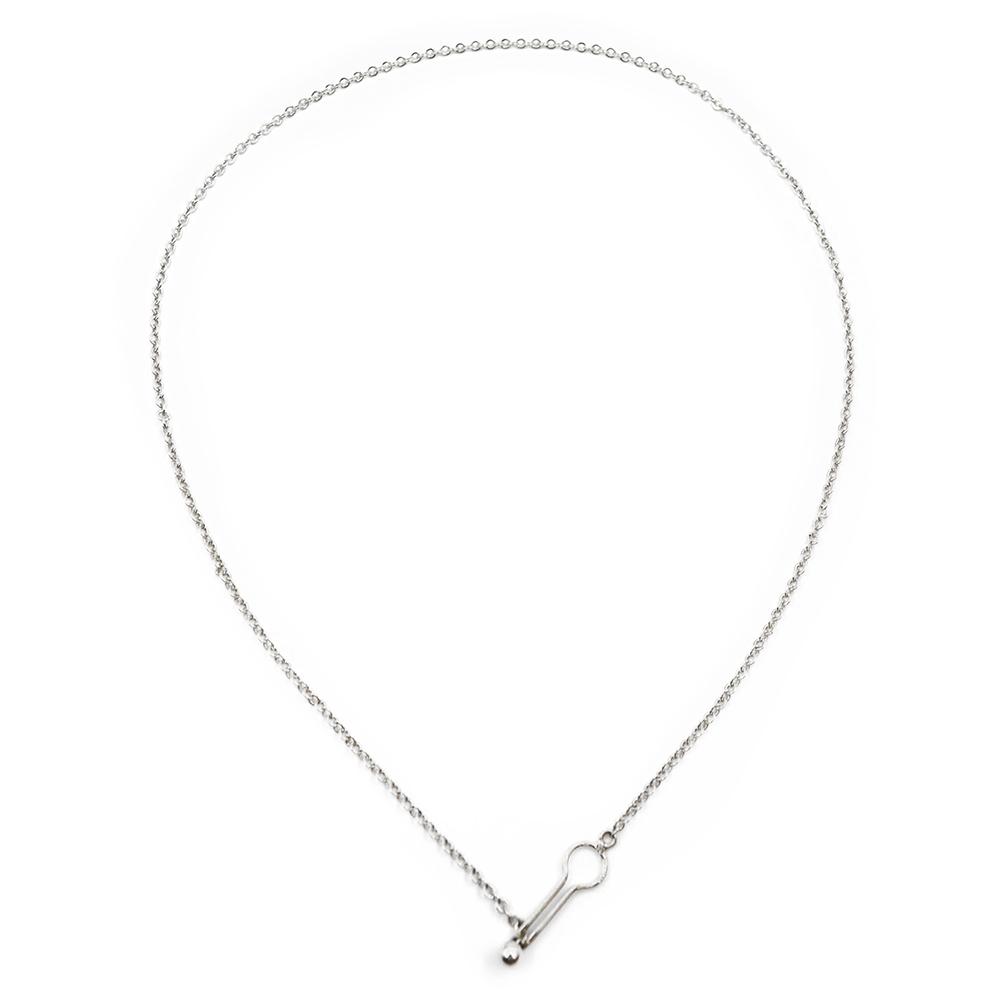 Hopeinen kaulaketju 48cm #0