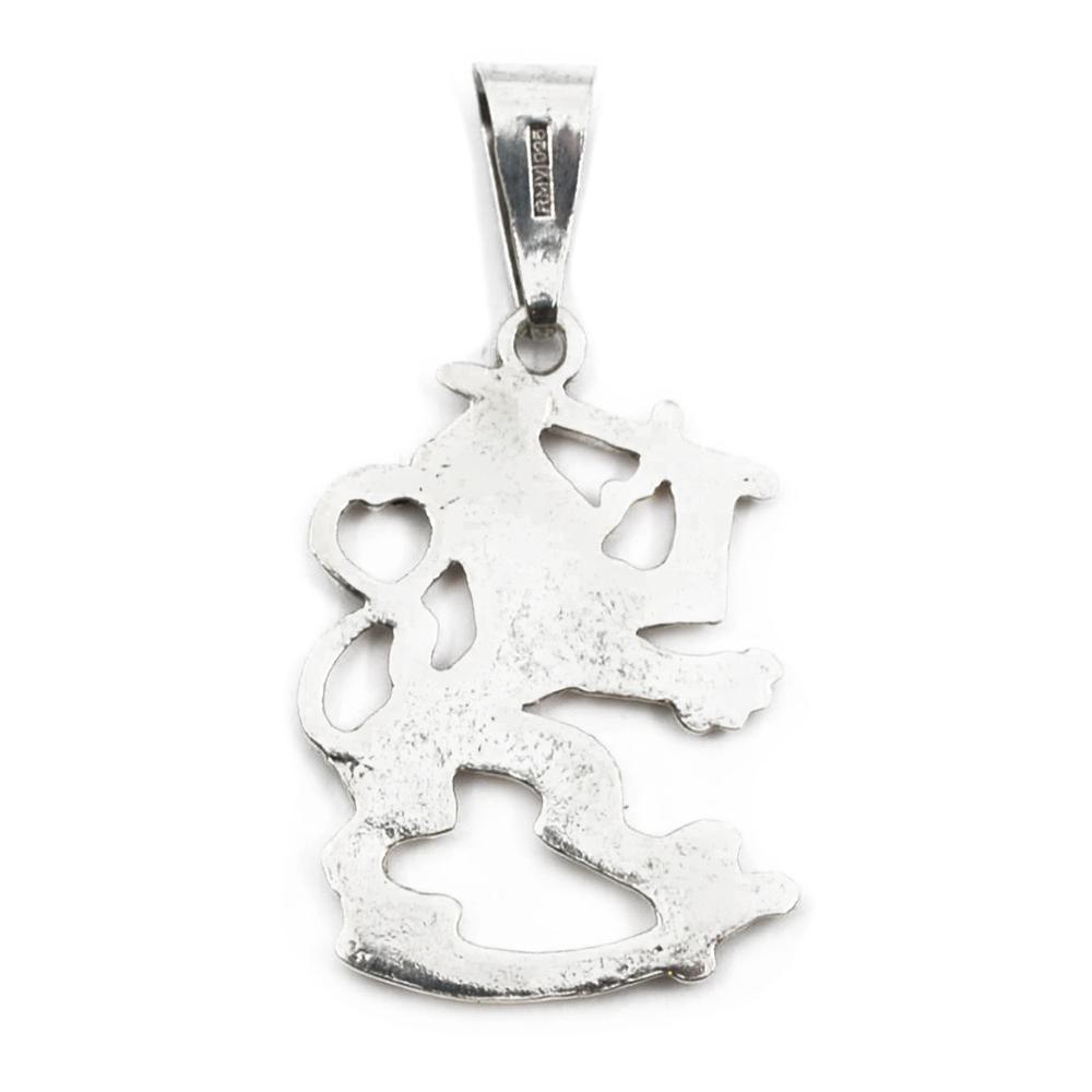 Hopeinen Iso suomileijona riipus #1