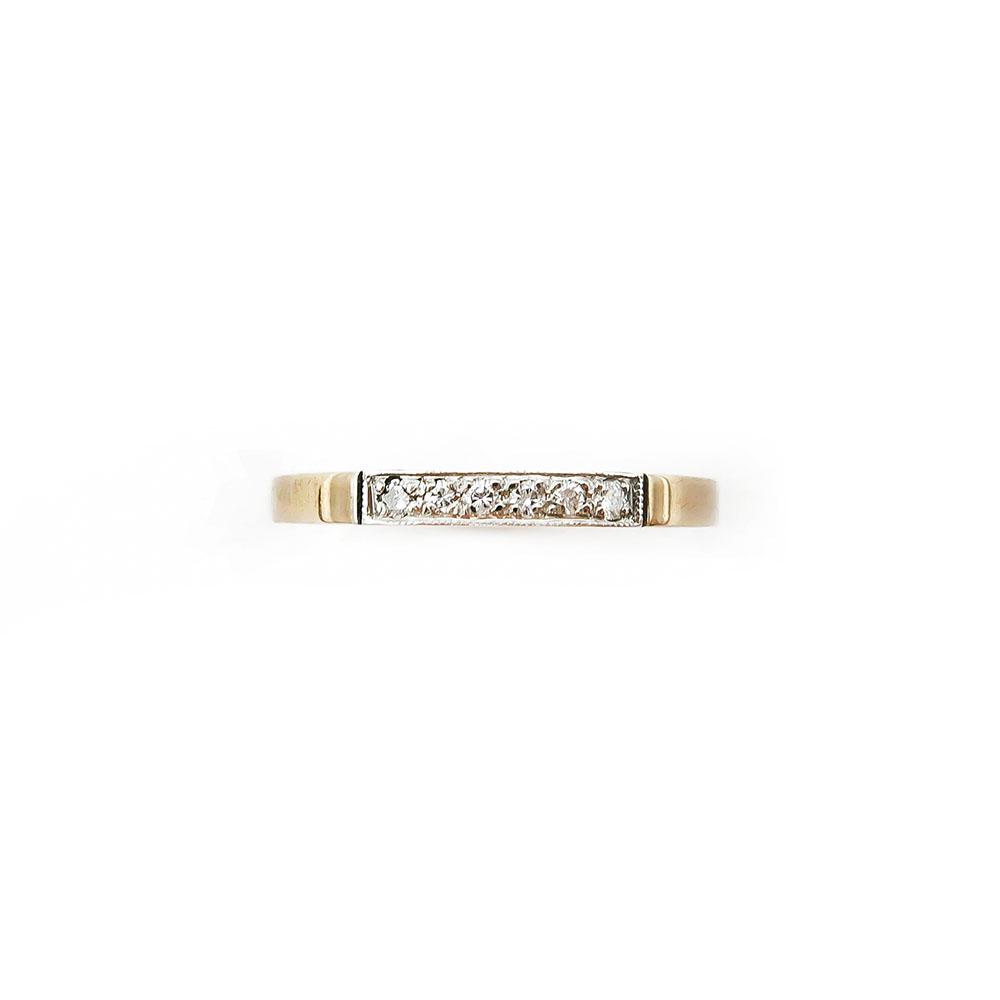 18k Timanttirivisormus 0,03ct 17mm #1