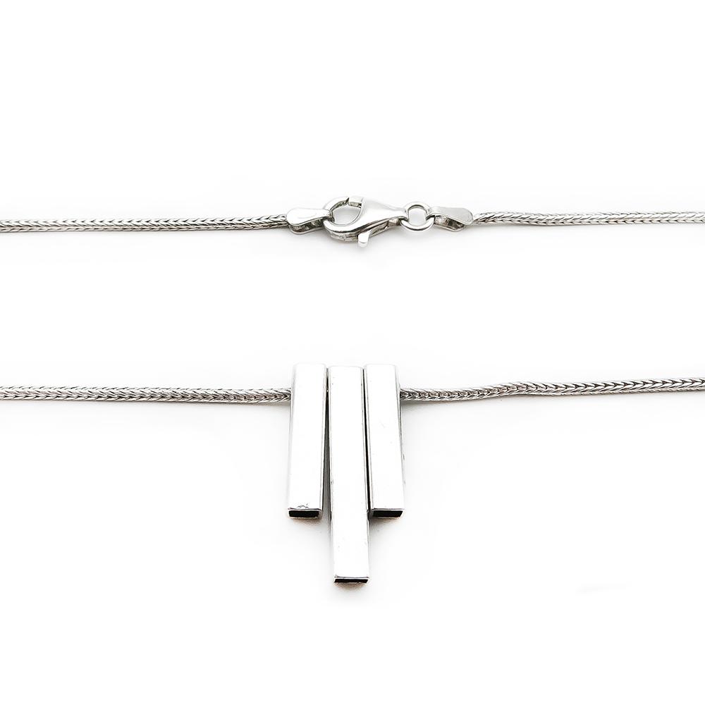 Hopeinen kaulakoru 45cm #1