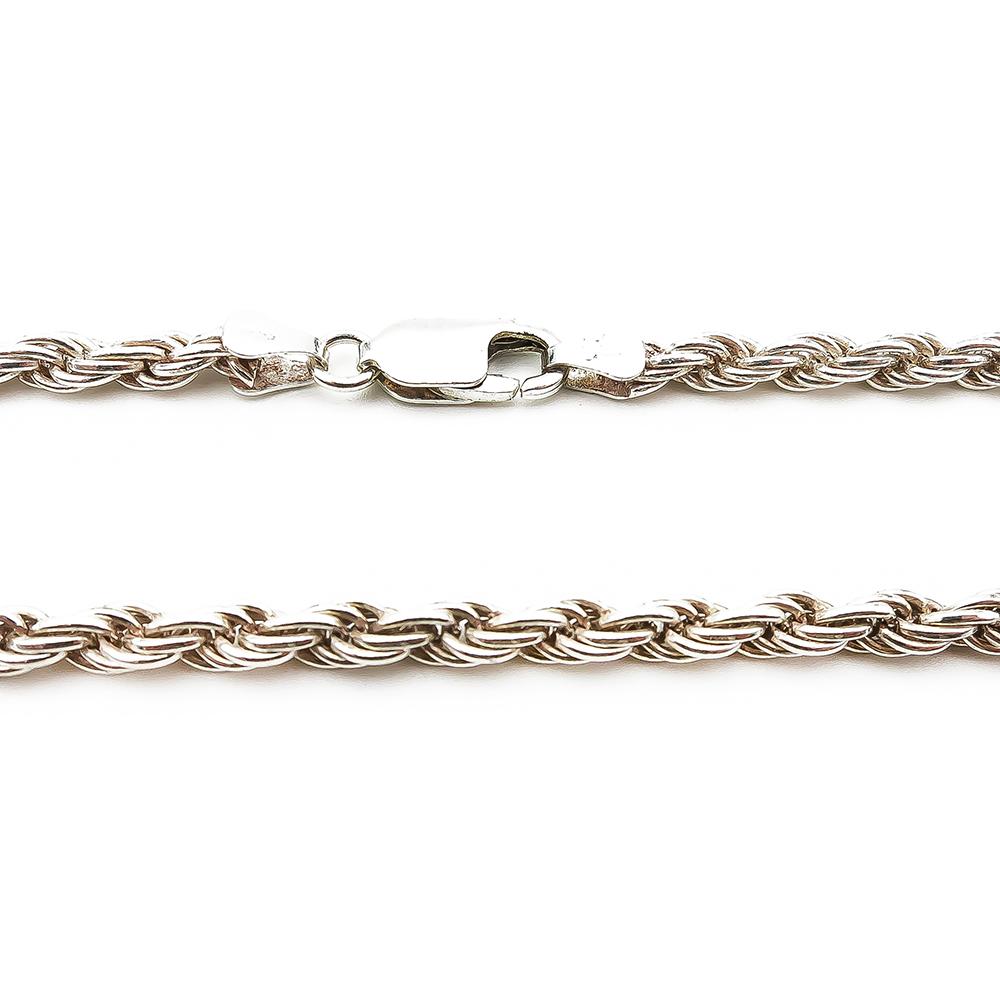 Hopeinen cordellketju 43cm lev.3mm #1