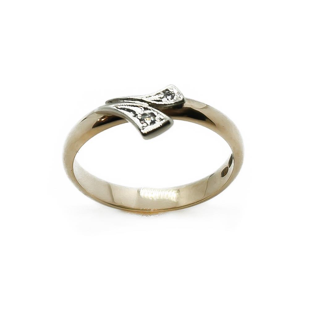 Timanttisormus  2 x 0,02ct   16,5 #0