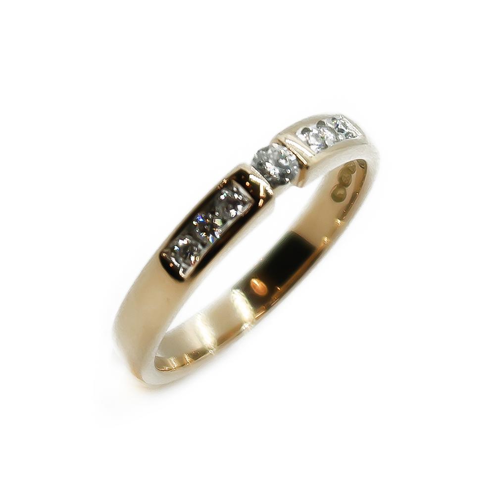 18k Timanttisormus 6 x 0,02 1 x 0,04ct    16,5 #2