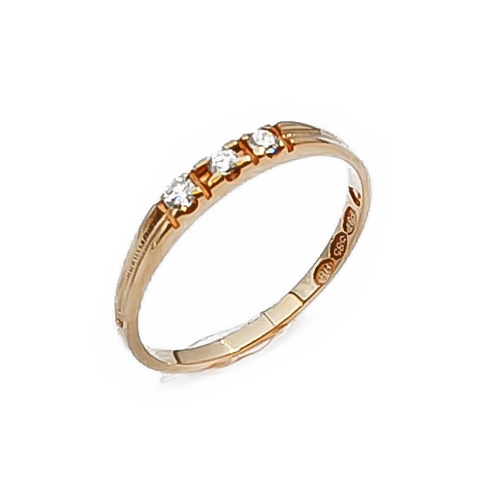 Kultainen timantti rivisormus yht. 0,06ct #0