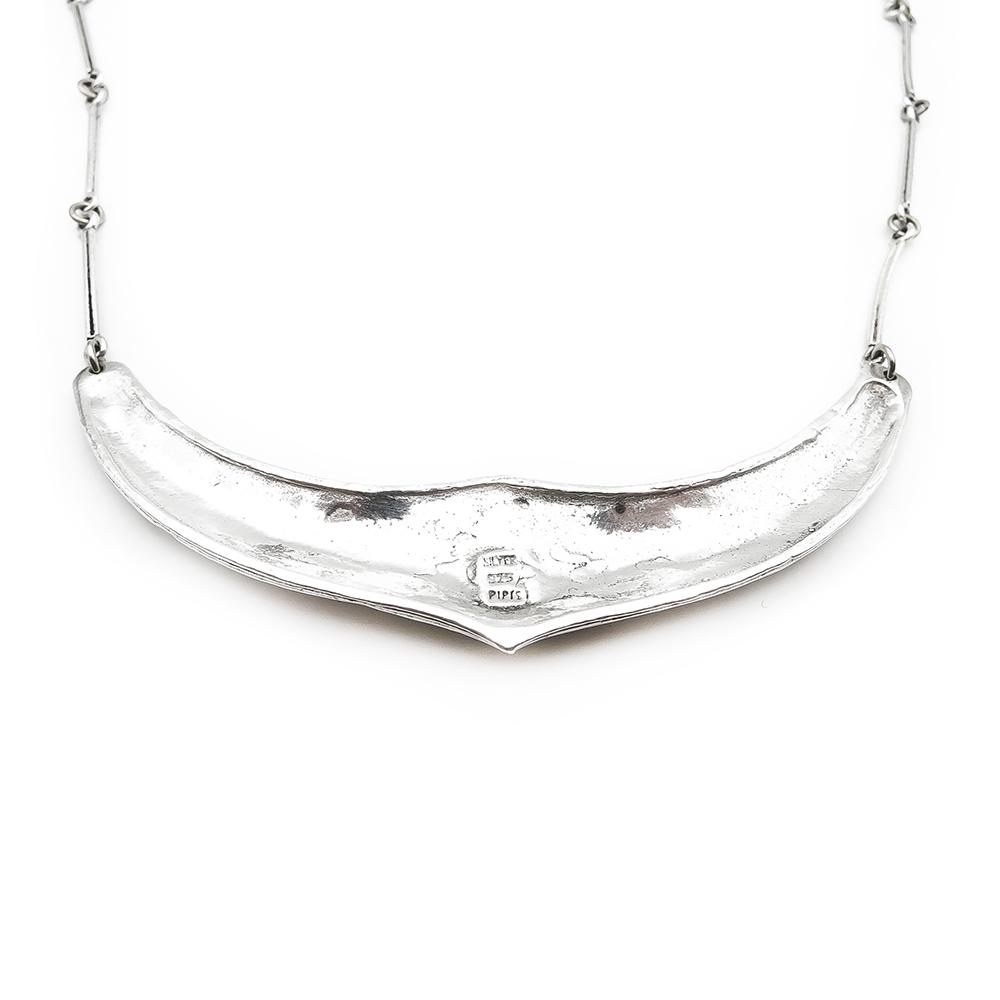 Hopeinen kääty turkoosilla 45cm #2