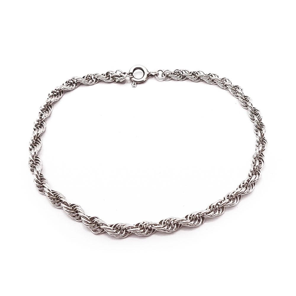 Hopeinen cordell ranneketju 19cm #0