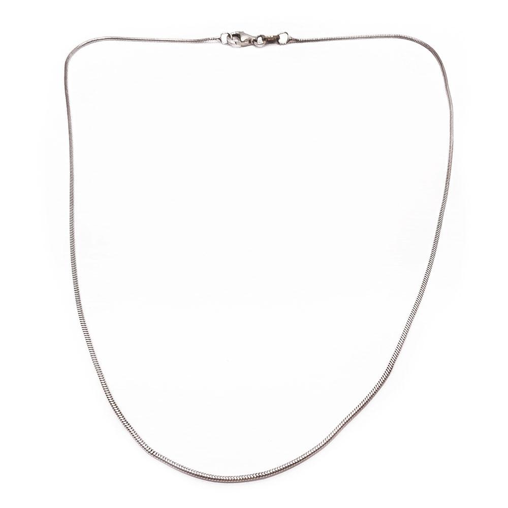 Hopeinen käärmeketju 38cm #0