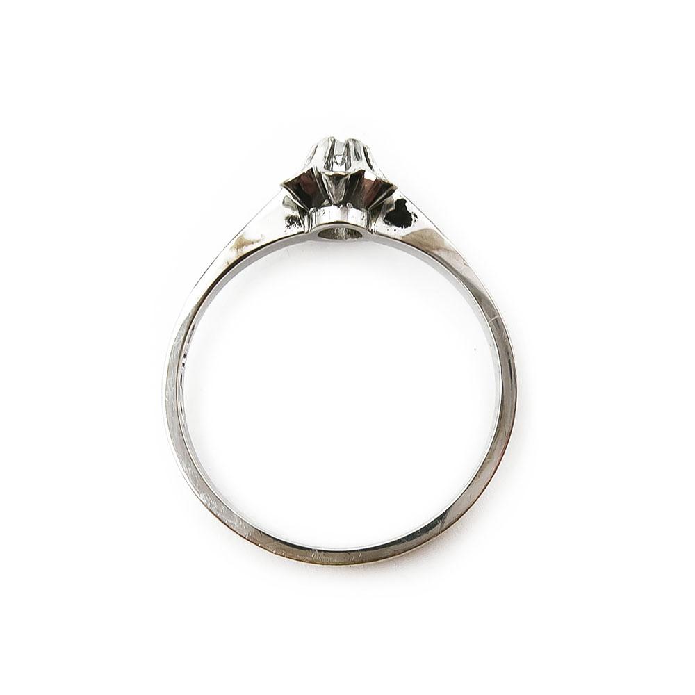 Valkokultainen timanttisormus ranskalaisella istutuksella 0,05ct 17,5mm #2