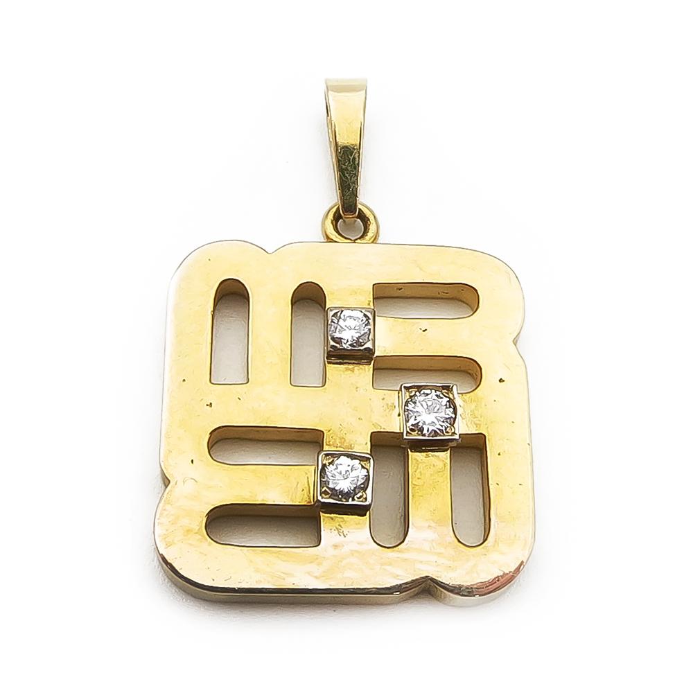 Tillanderin kultainen timanttiriipus 0,09ct v.-78 #0