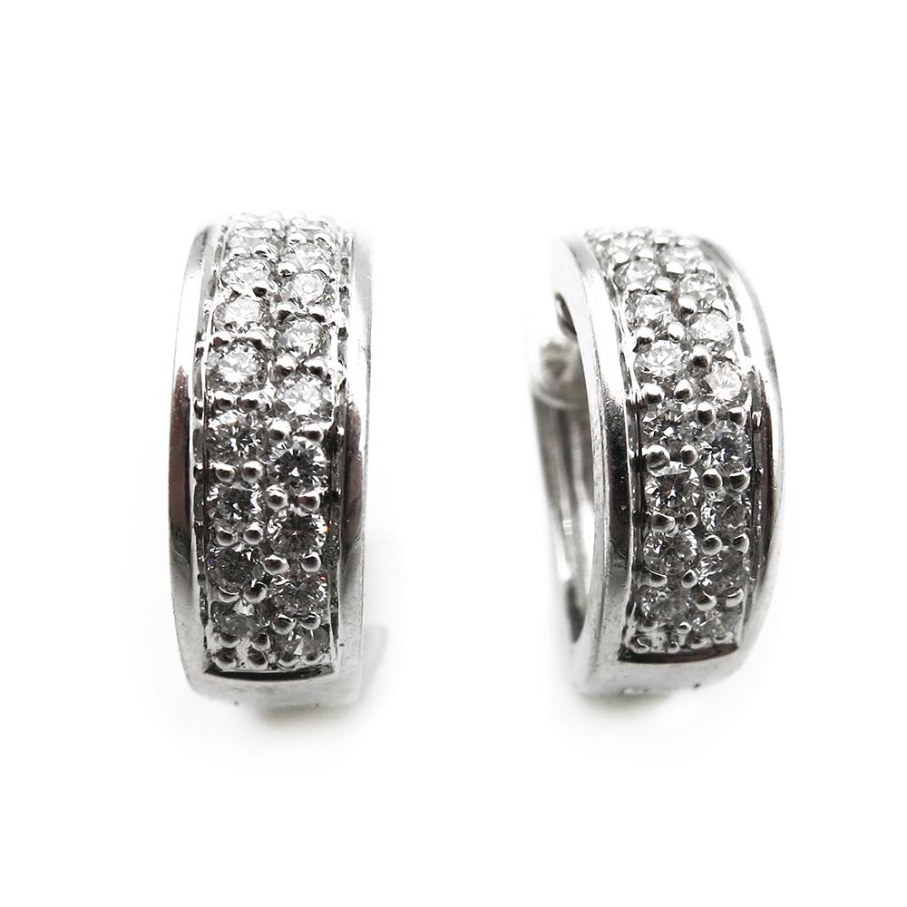Kultakeskus timanttikorvakorut 0,36 ct, 585 valkokulta, 5x15 mm #1 Kultatukku.fi