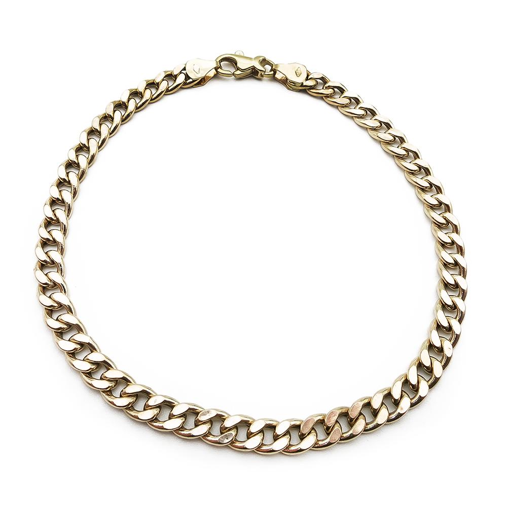 Kultainen panssariranneketju  21cm, lev.5mm #0