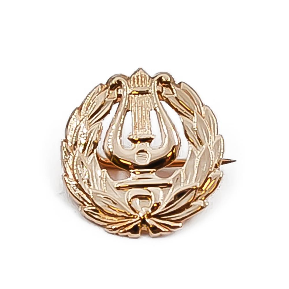 Kultainen lyyra rintaneula vahvistettu #0