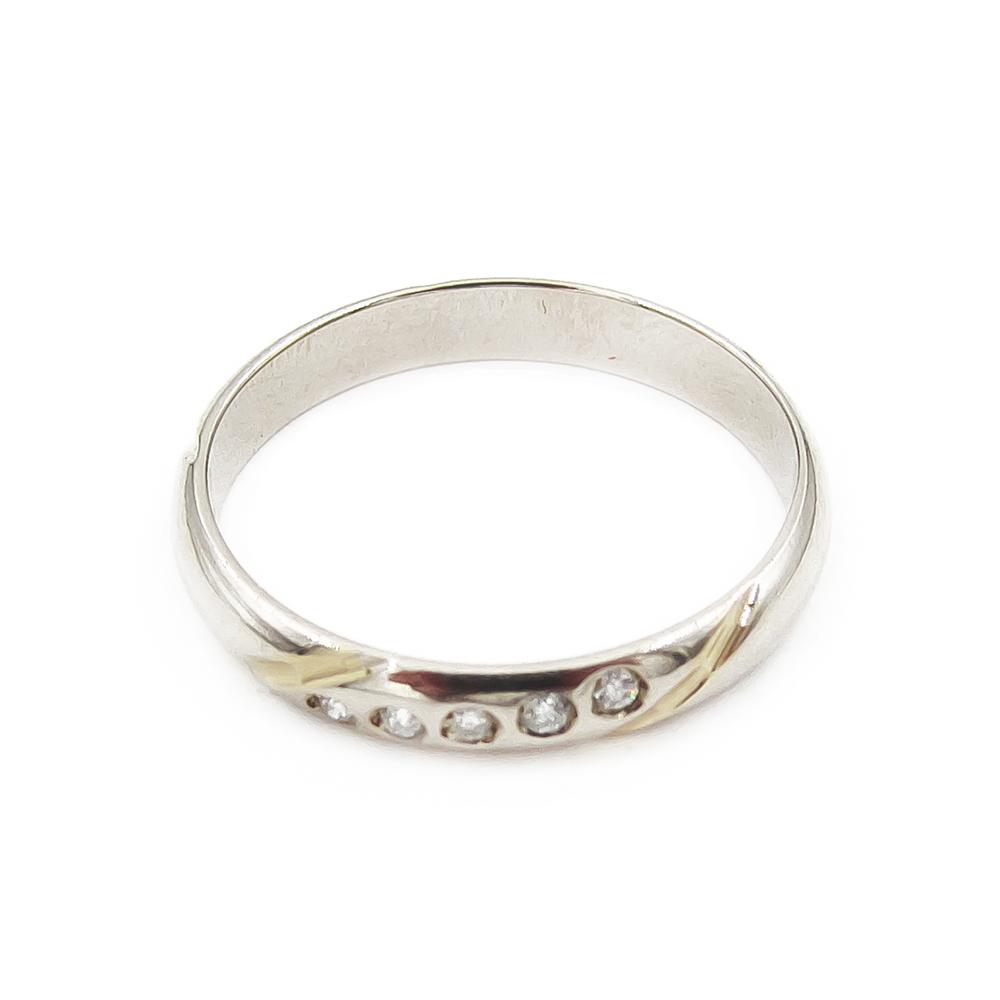 Valkokulta timanttisormus halk.16.5mm v.1990 #3