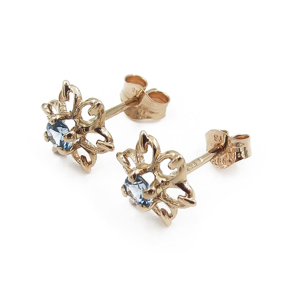 Kukka tappikorvakorut, sin. #3