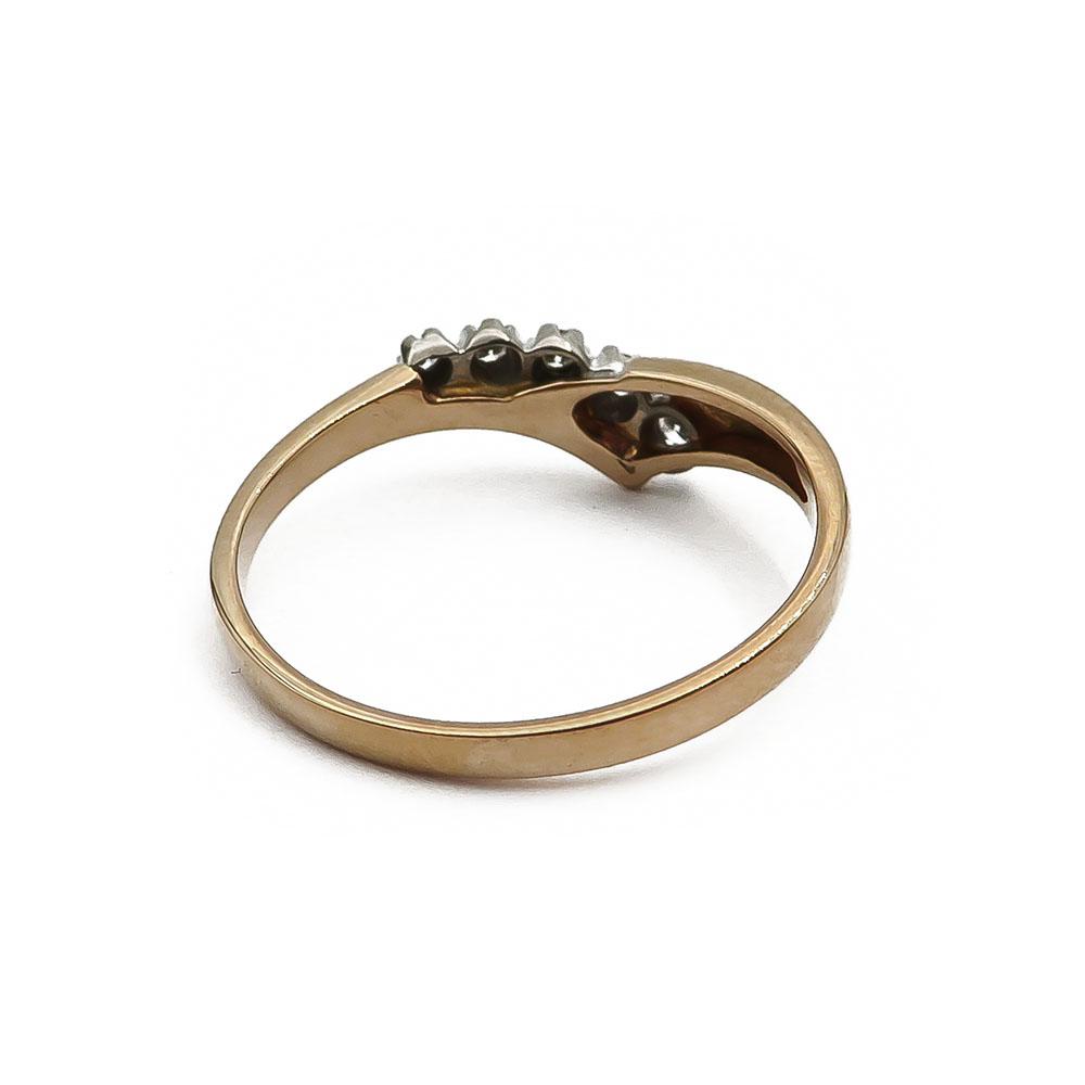 Kultainen timanttisormus 17,55mm 0,11ct v.-97 #2