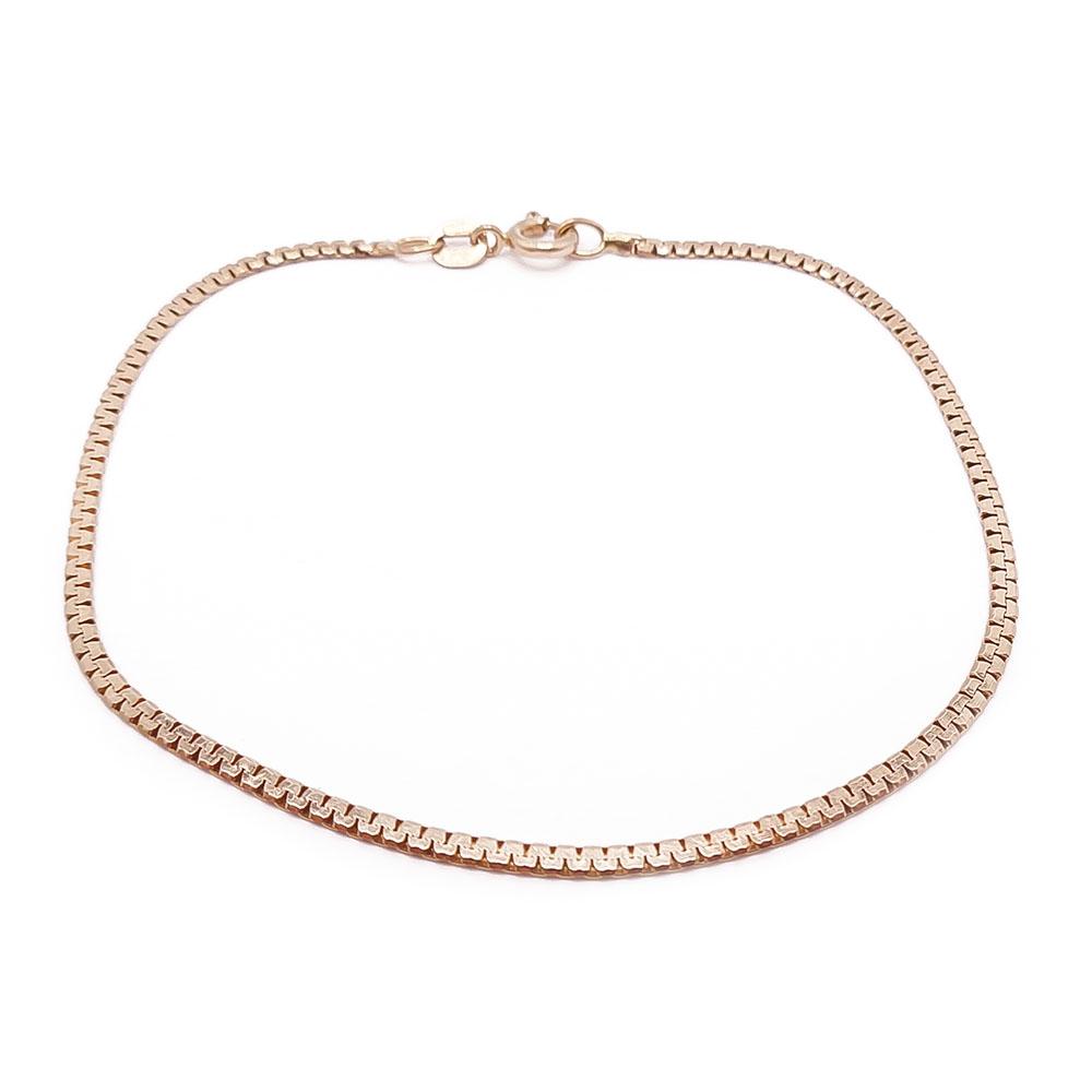 Kultainen ranneketju litistetty 19cm #0