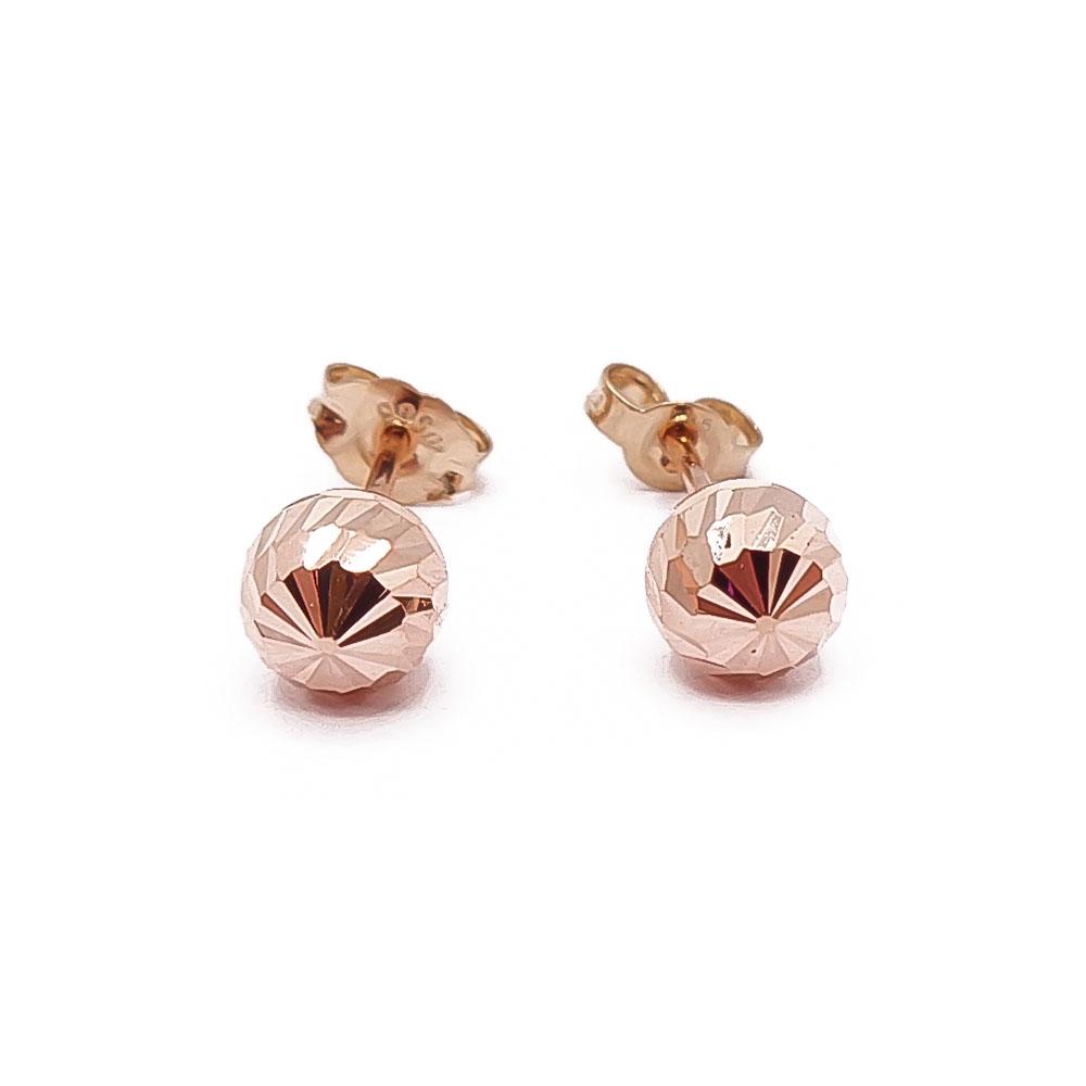 Kultaiset timanttileikatut pallotapit 6mm #0