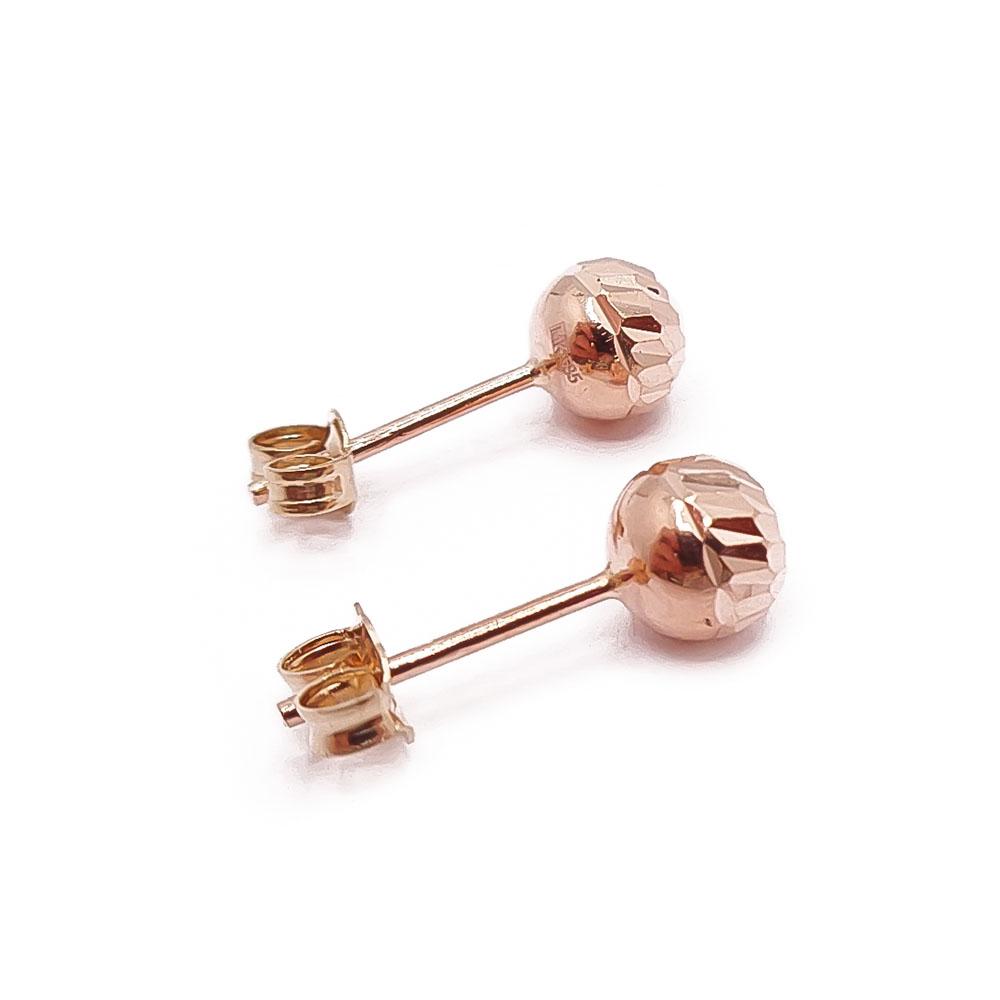 Kultaiset timanttileikatut pallotapit 6mm #1