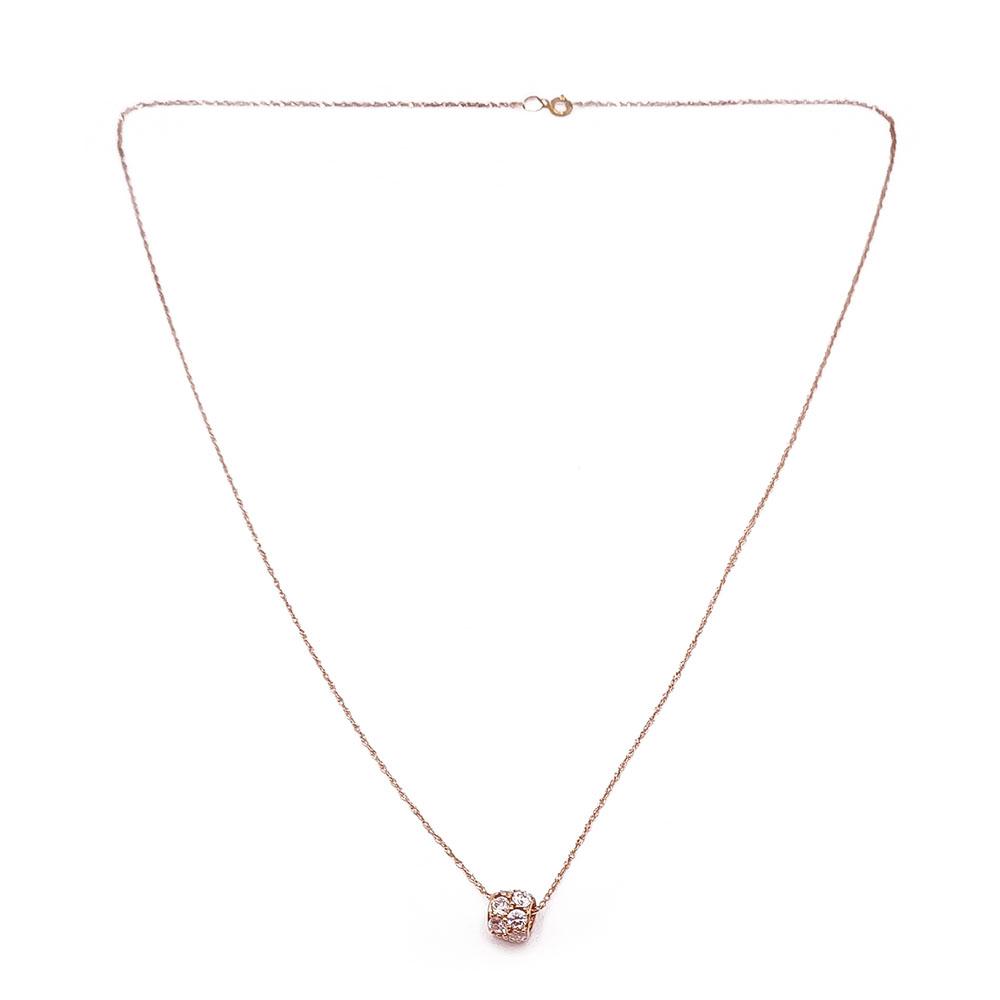 Kultainen zirkoniapalloriipus singaporeketju 53cm #0