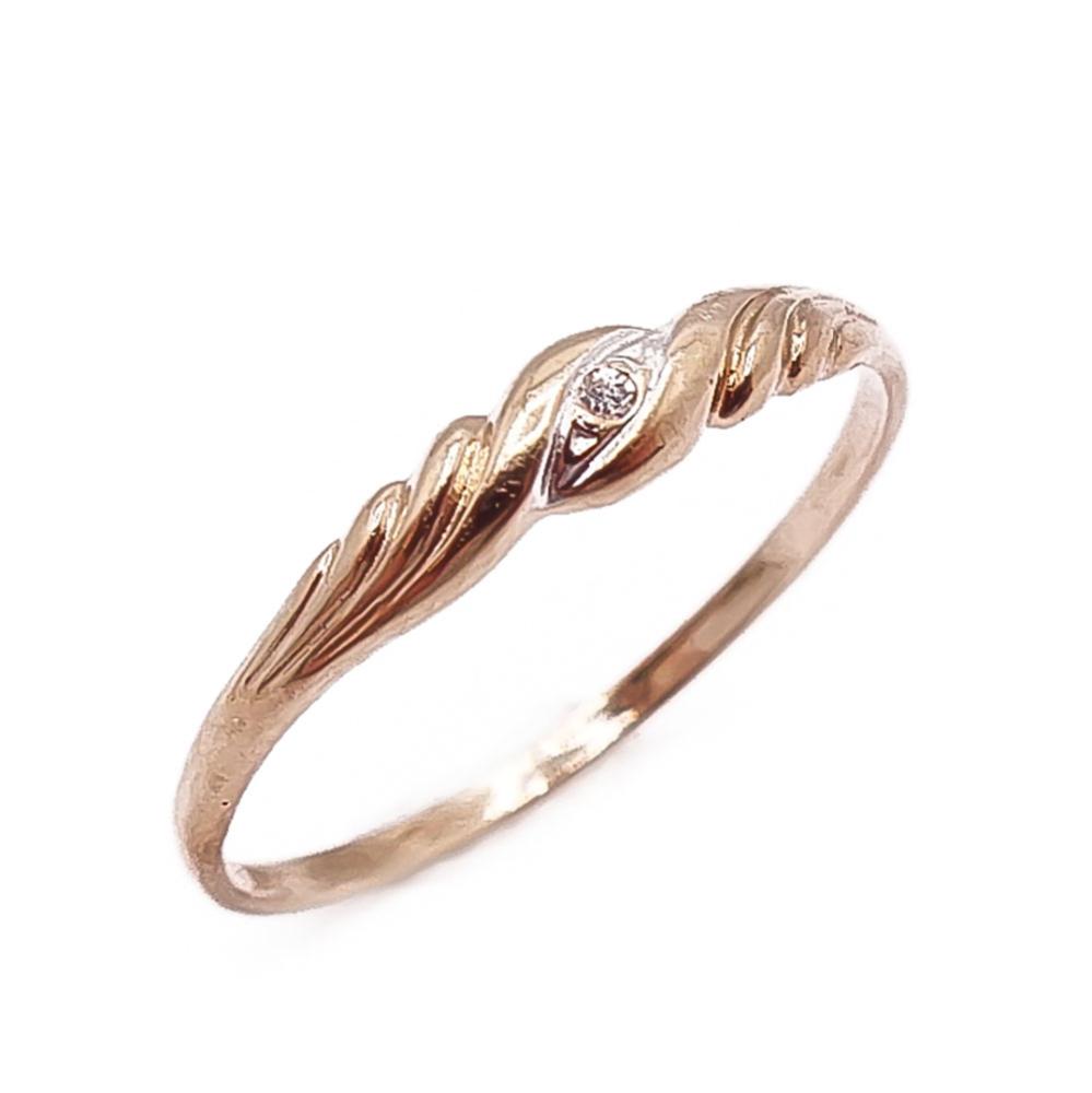 Kultainen timanttisormus 0,005ct 17+mm #0