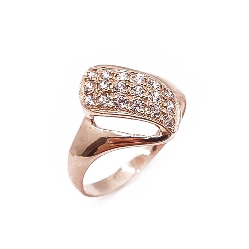 Kultainen sormus zirkoniat 16,5mm #0