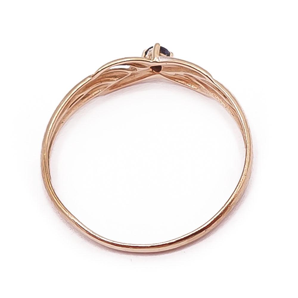 Kultainen sinisafiiri-sormus 18mm #1