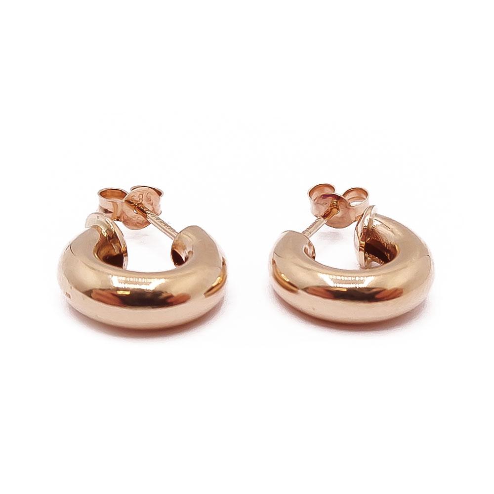 Kultaiset putkirengas korvakorut tapilla #0