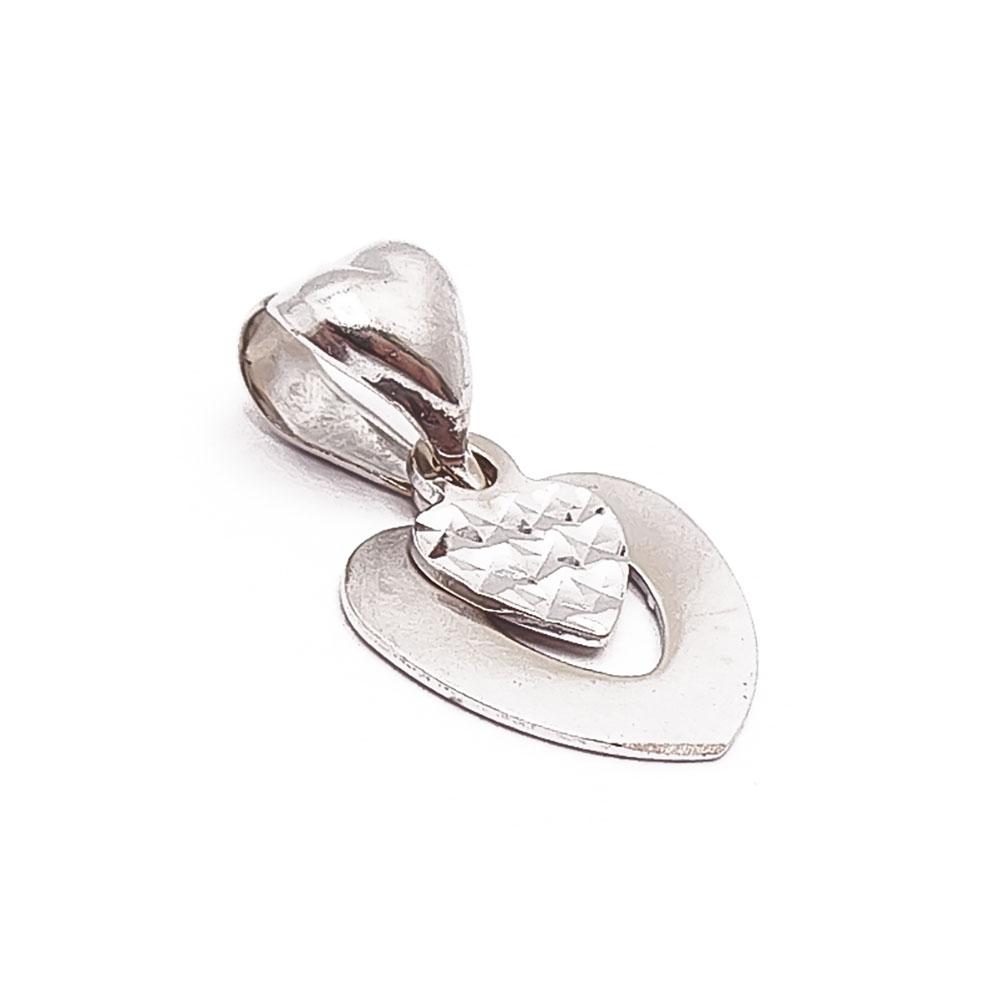 Valkokultainen sydän riipus #1