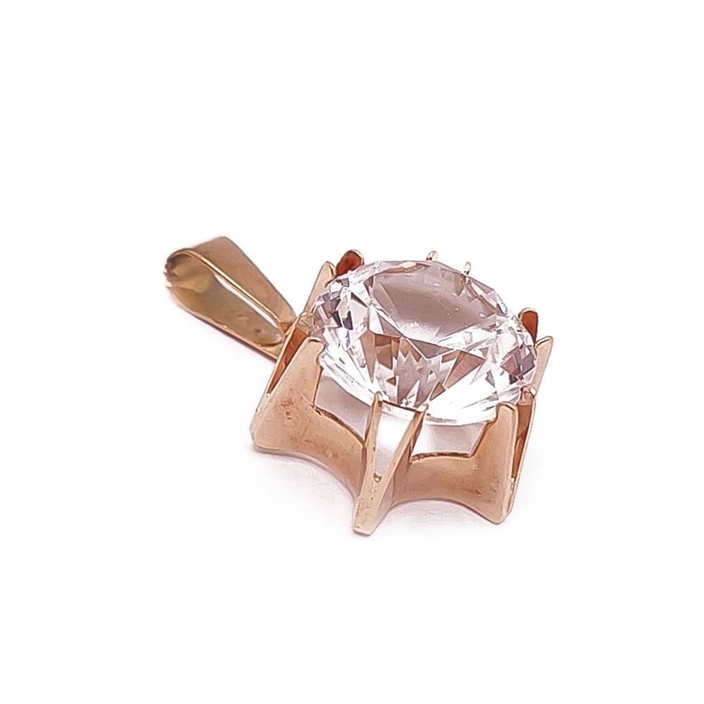 Kultainen kirkaskivinen riipus #1