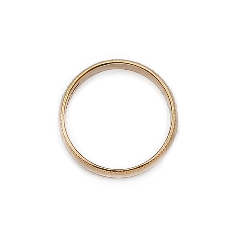 Kultainen kihlasormus timanttileikattu koko 17 #1