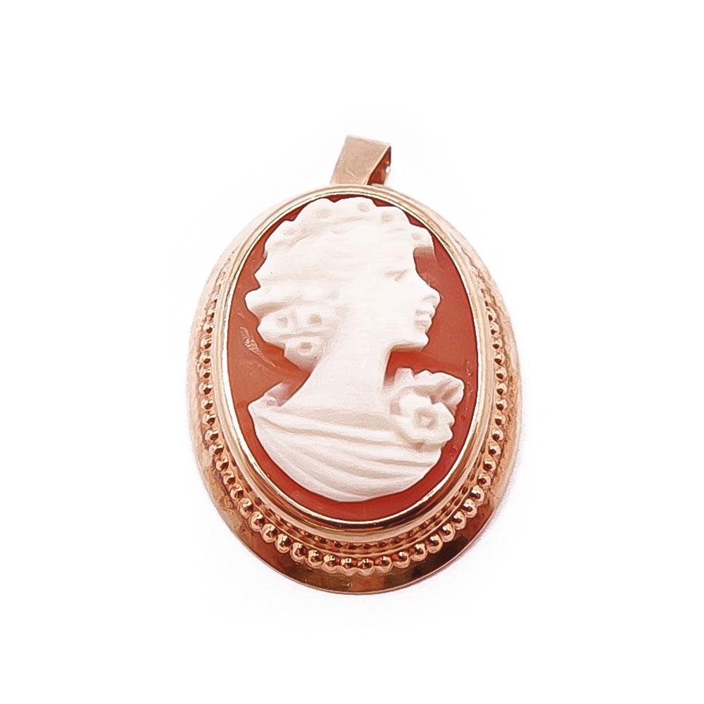 Kultainen Camee-riipus/rintaneula #0