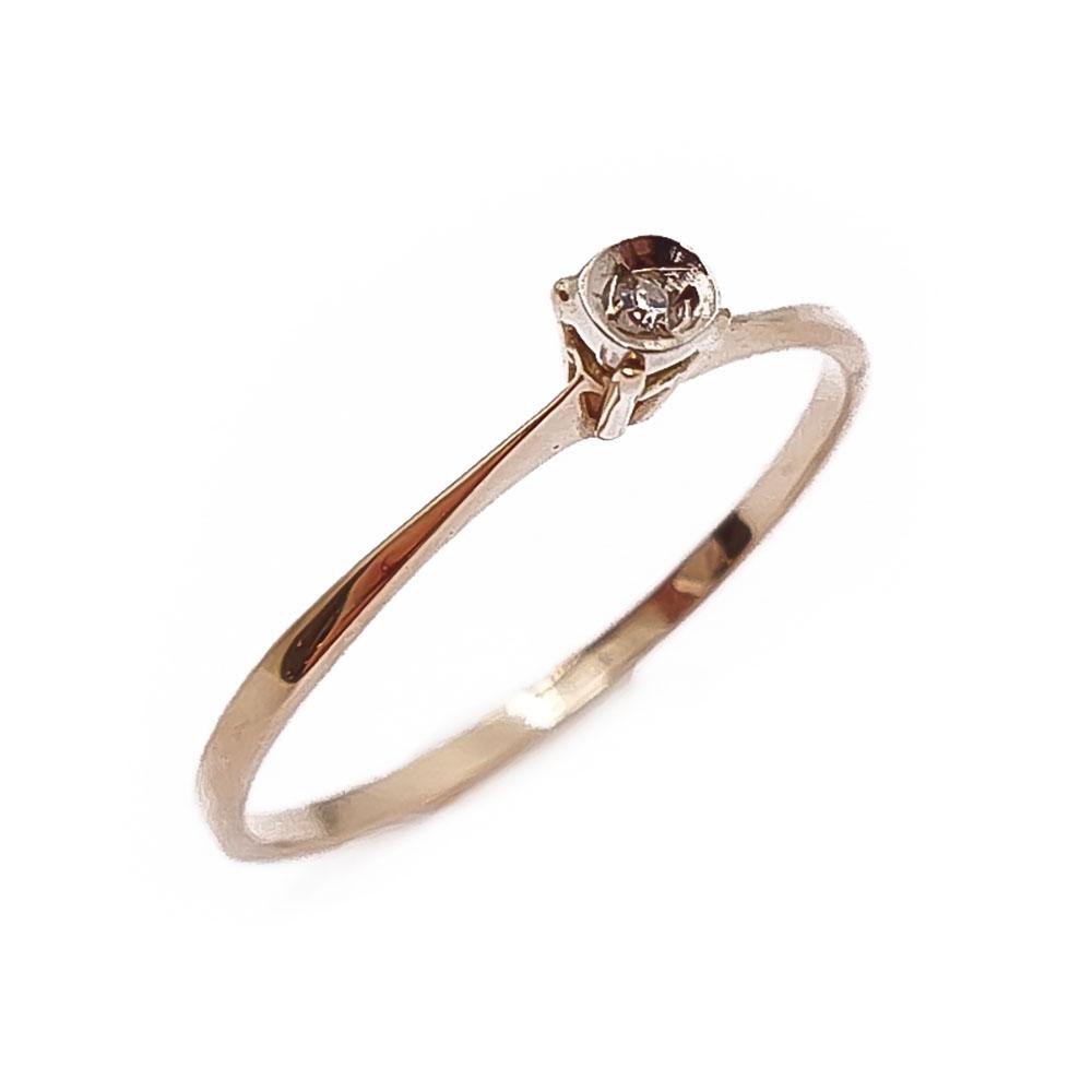 18k Timanttisormus 0,01ct 17,5mm #0