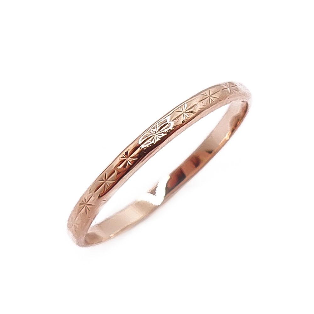 Kultainen kihlasormus kuvio 17,5mm 2mm v.-87 #0