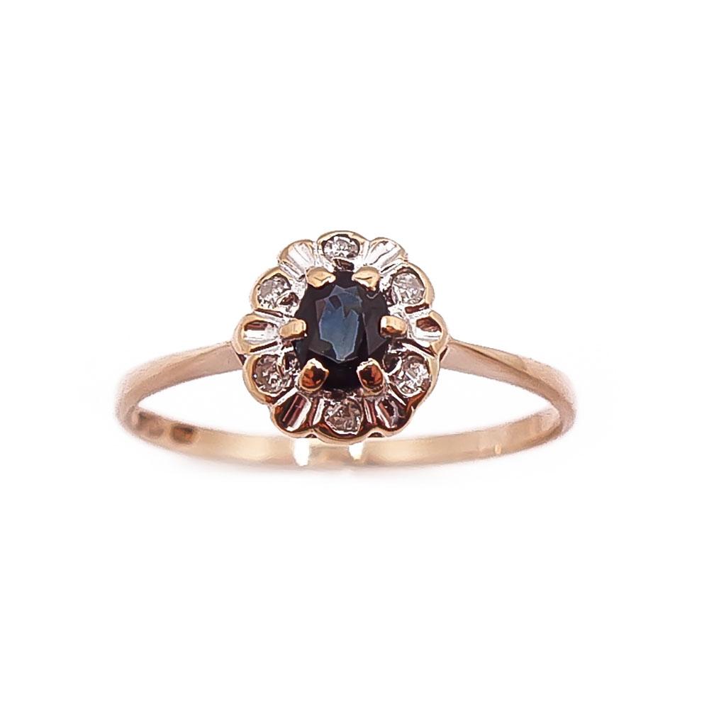 Kultainen Dianasormus tim.0,06ct 17-mm v.-90 #1