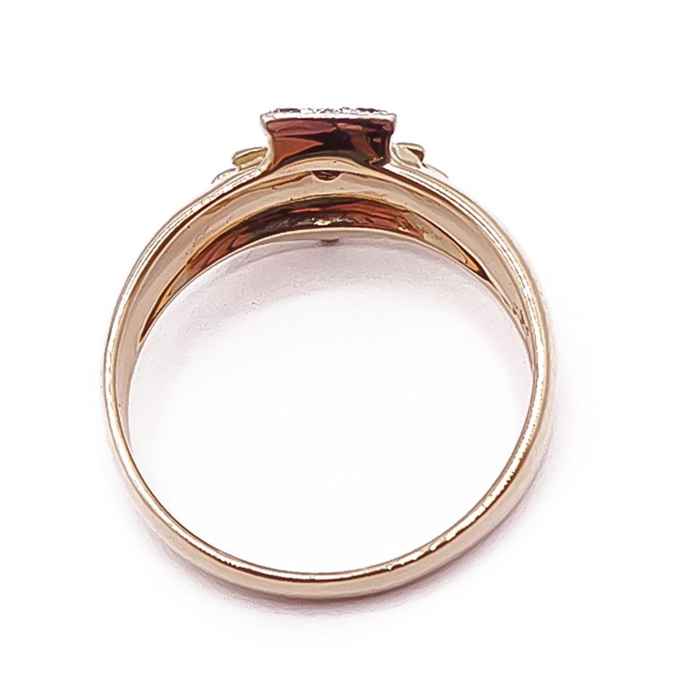 Kultainen timanttisormus 18mm v.-90 #2